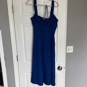 Blue Women's Milkmaid Dress